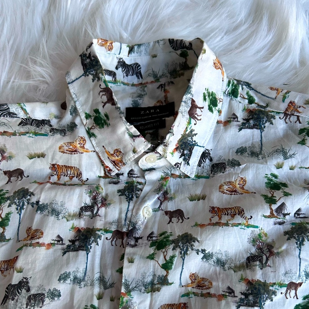Zara - Jungle Print Dress Shirt (M)